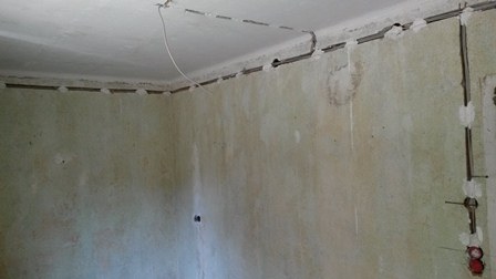 Innenraum während der Altbausanierung